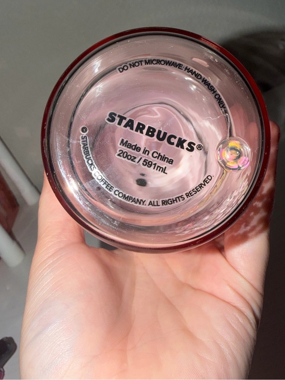 Rare 2022 Starbucks Sakura Double Wall Glitter Glass - Picture 4 of 6